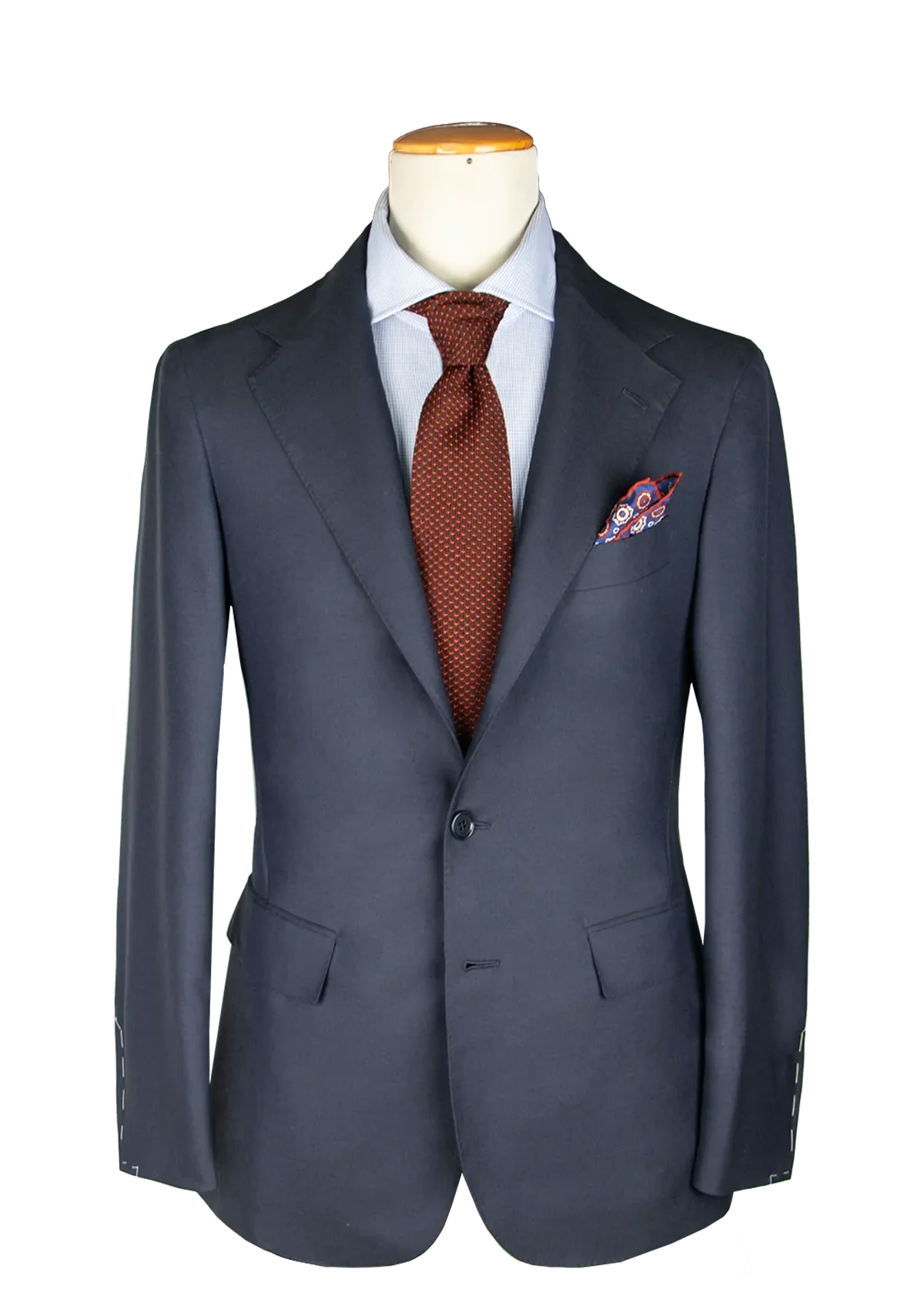 Blue Light Wool Unstructured Blazer
