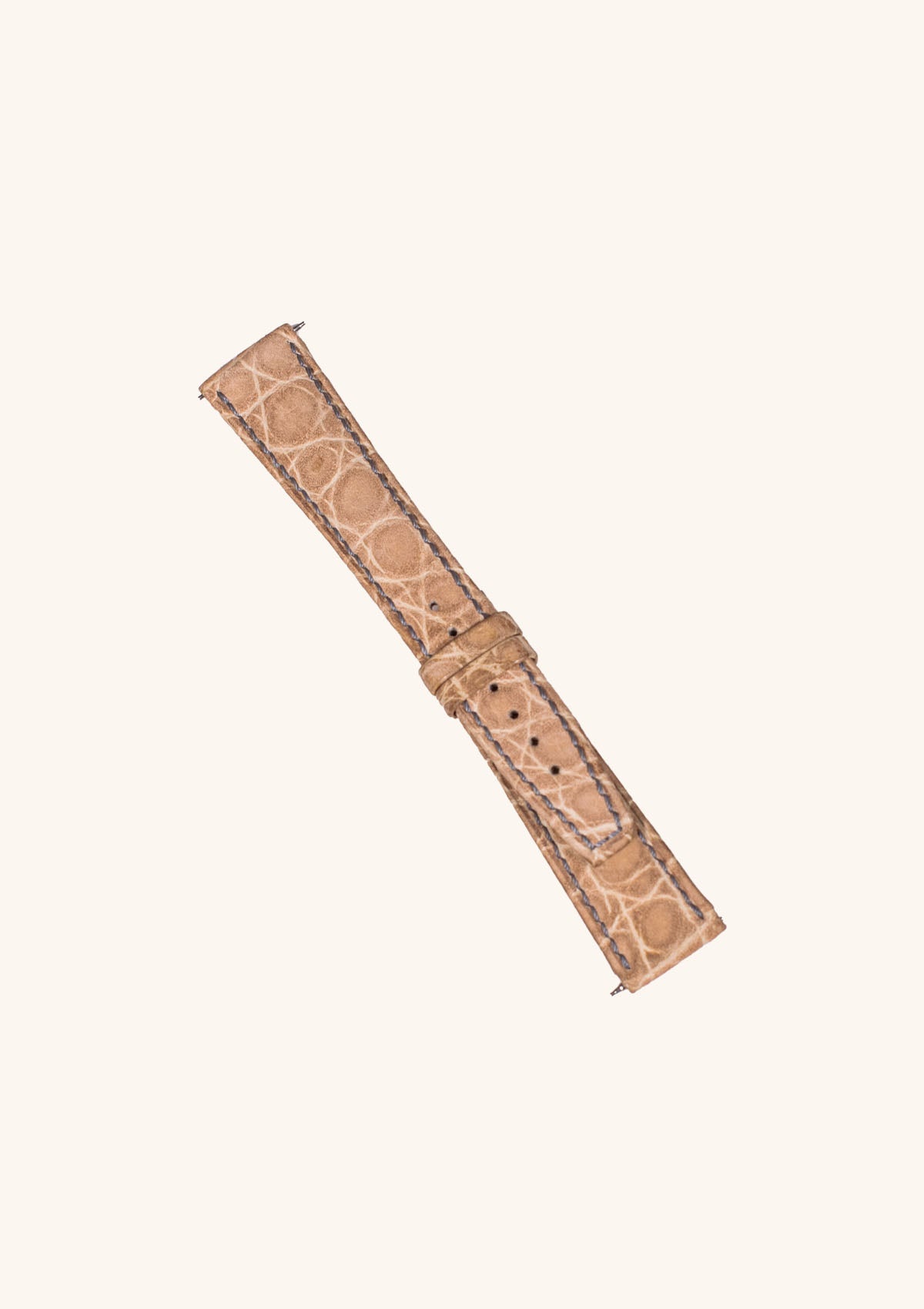 Beige Alligator Watch Strap