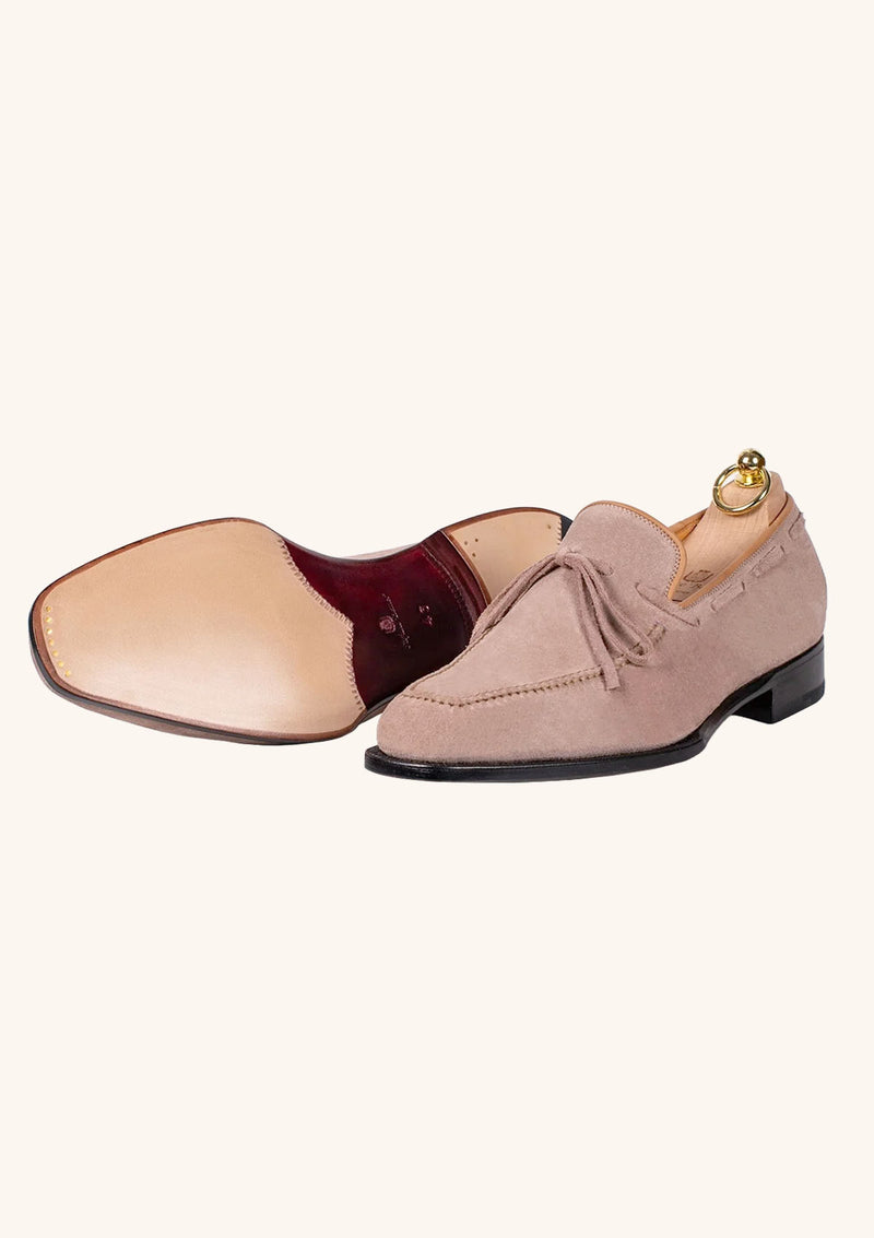 Beige Bow-Tie Loafers
