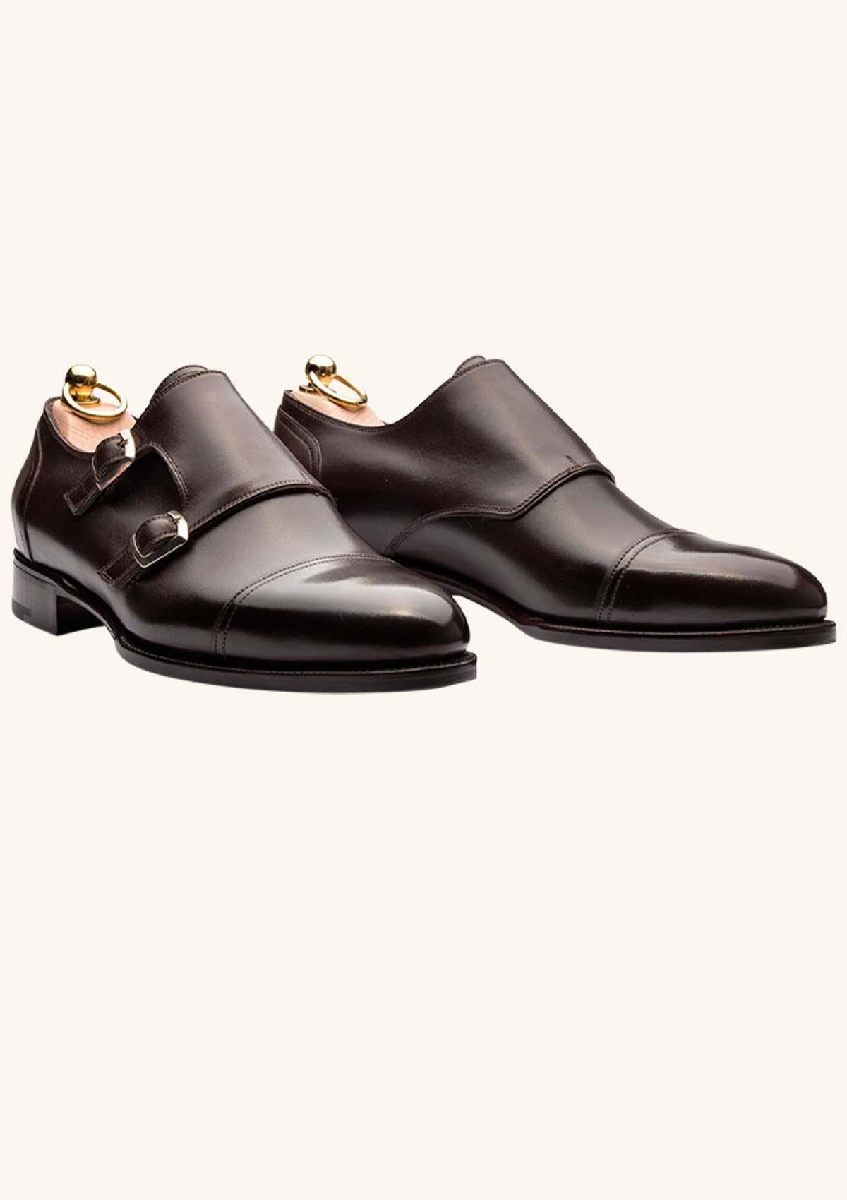 Dark Brown Double Monk Straps