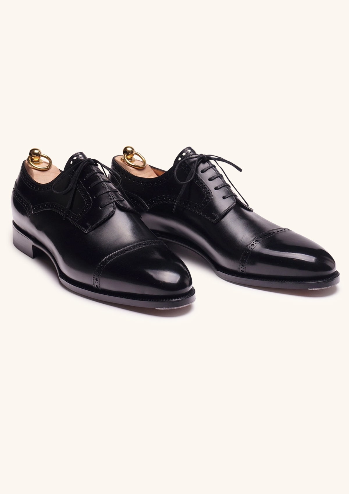 Black Cap toe Derby Brogues