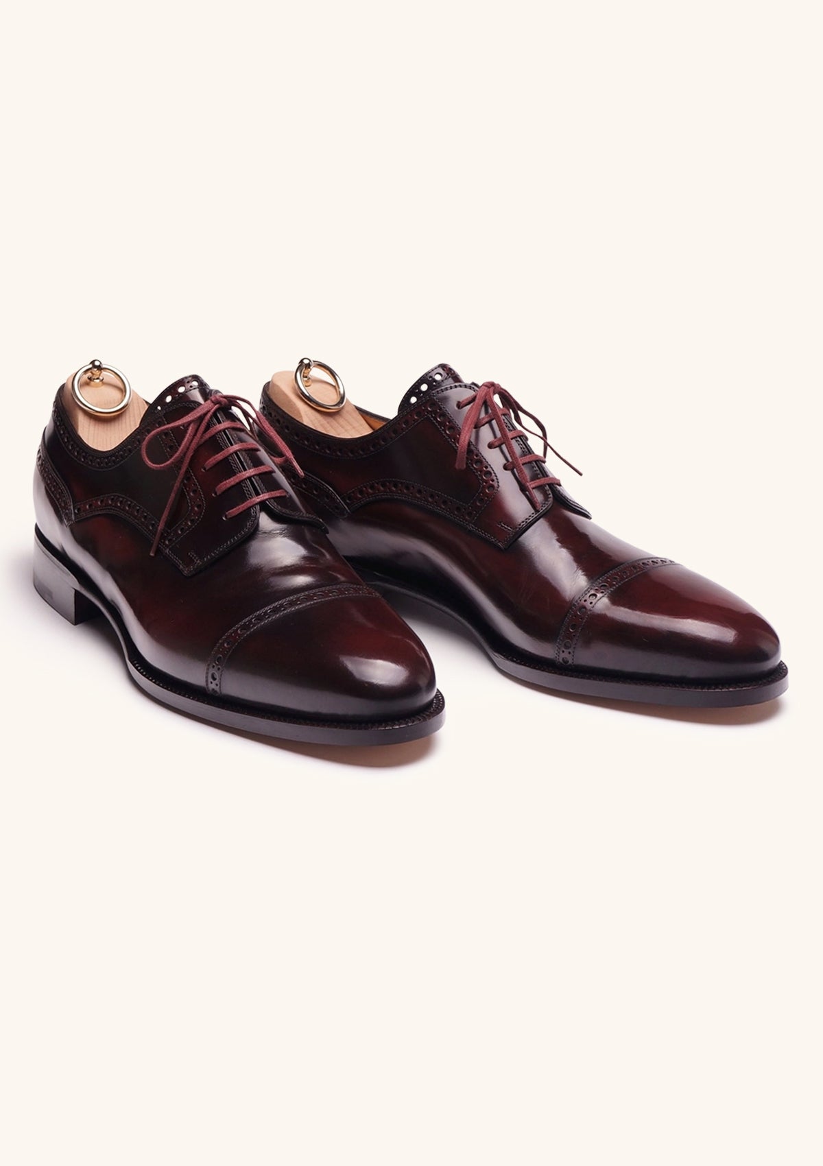 Burgundy Cap toe Derby Brogues