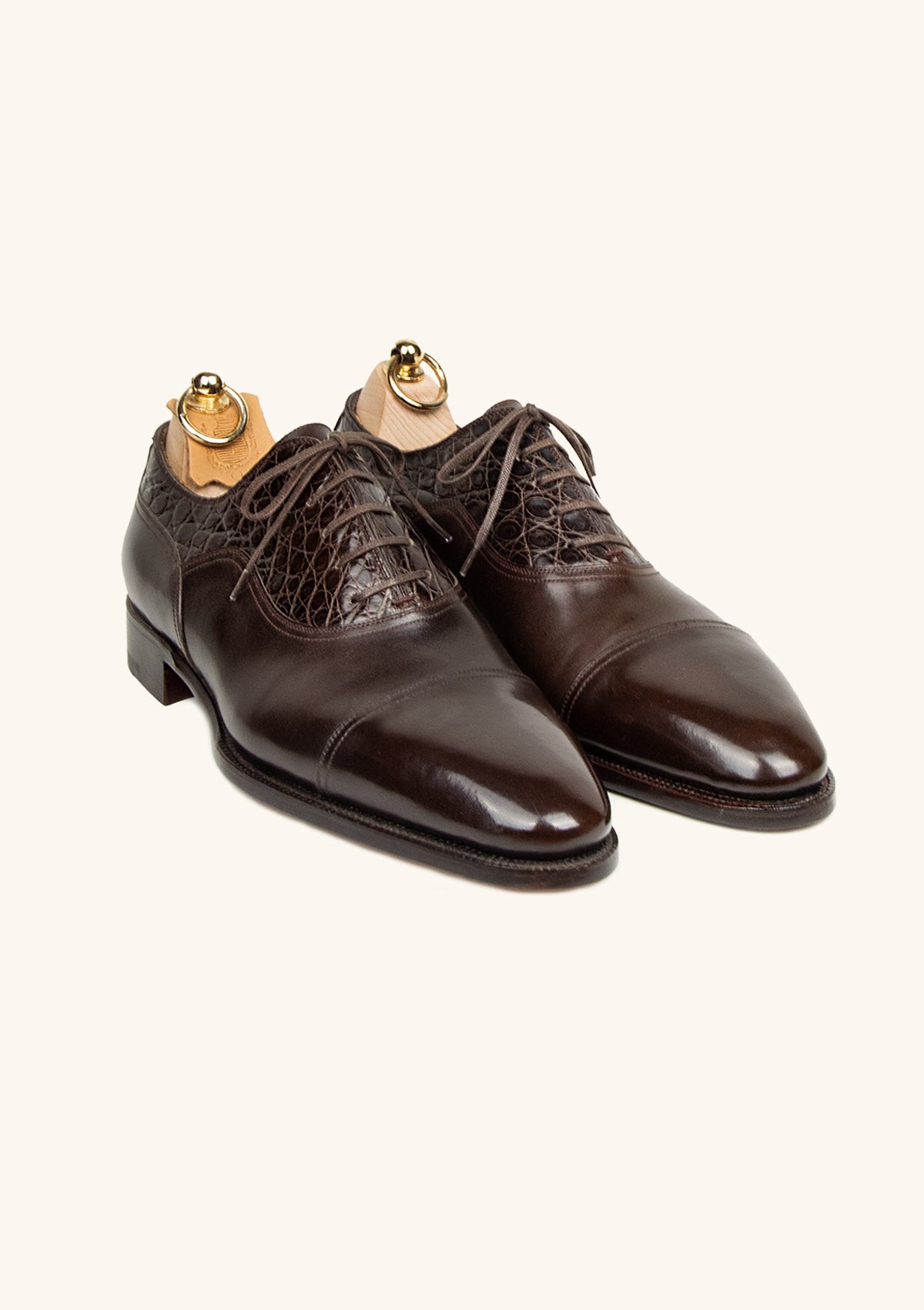 Chestnut Cap Toe Balmoral Oxfords