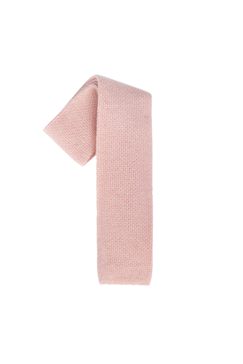 Pastel Pink Wool Maglia Tie