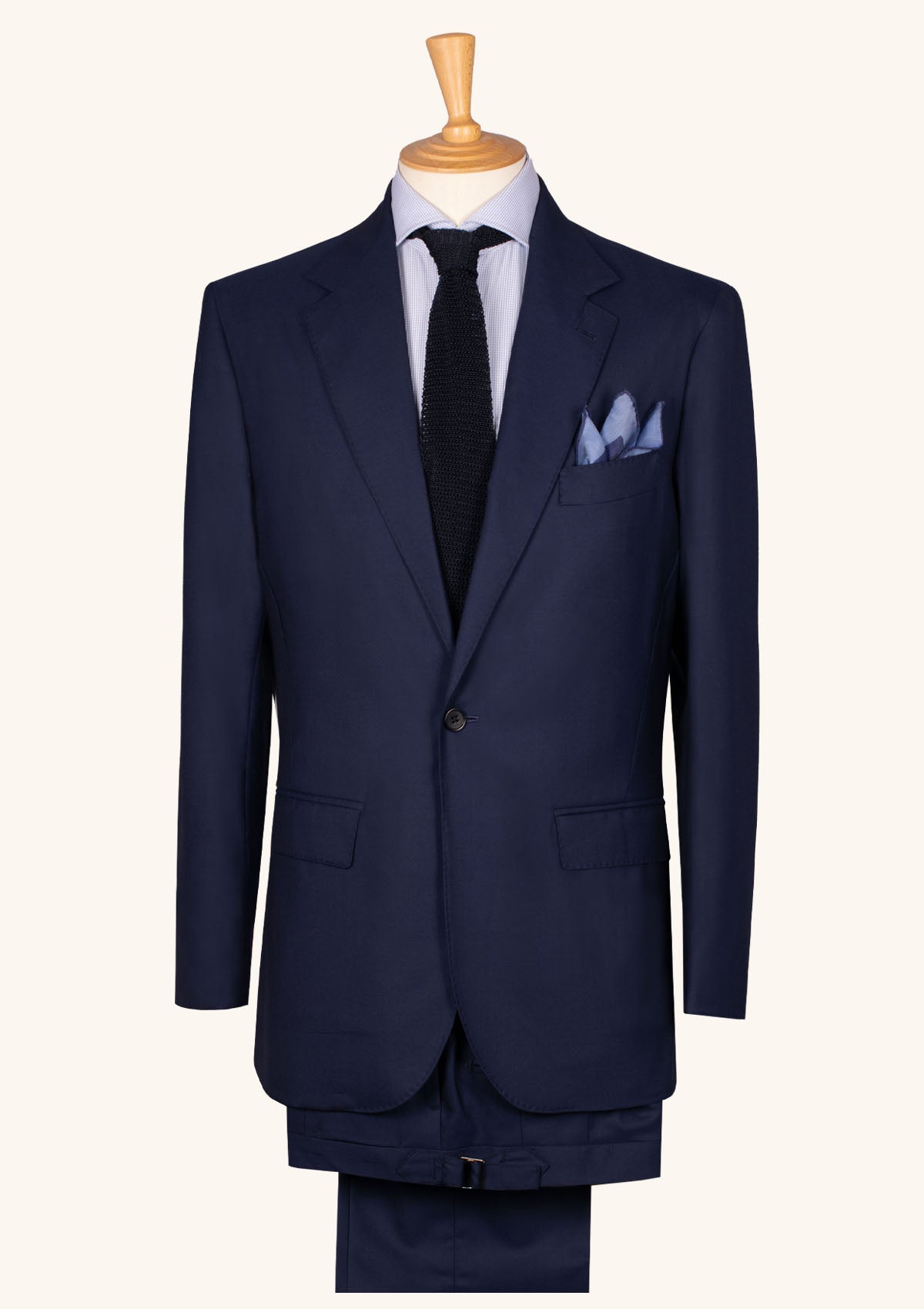 Navy Wool Single-Breasted Suit