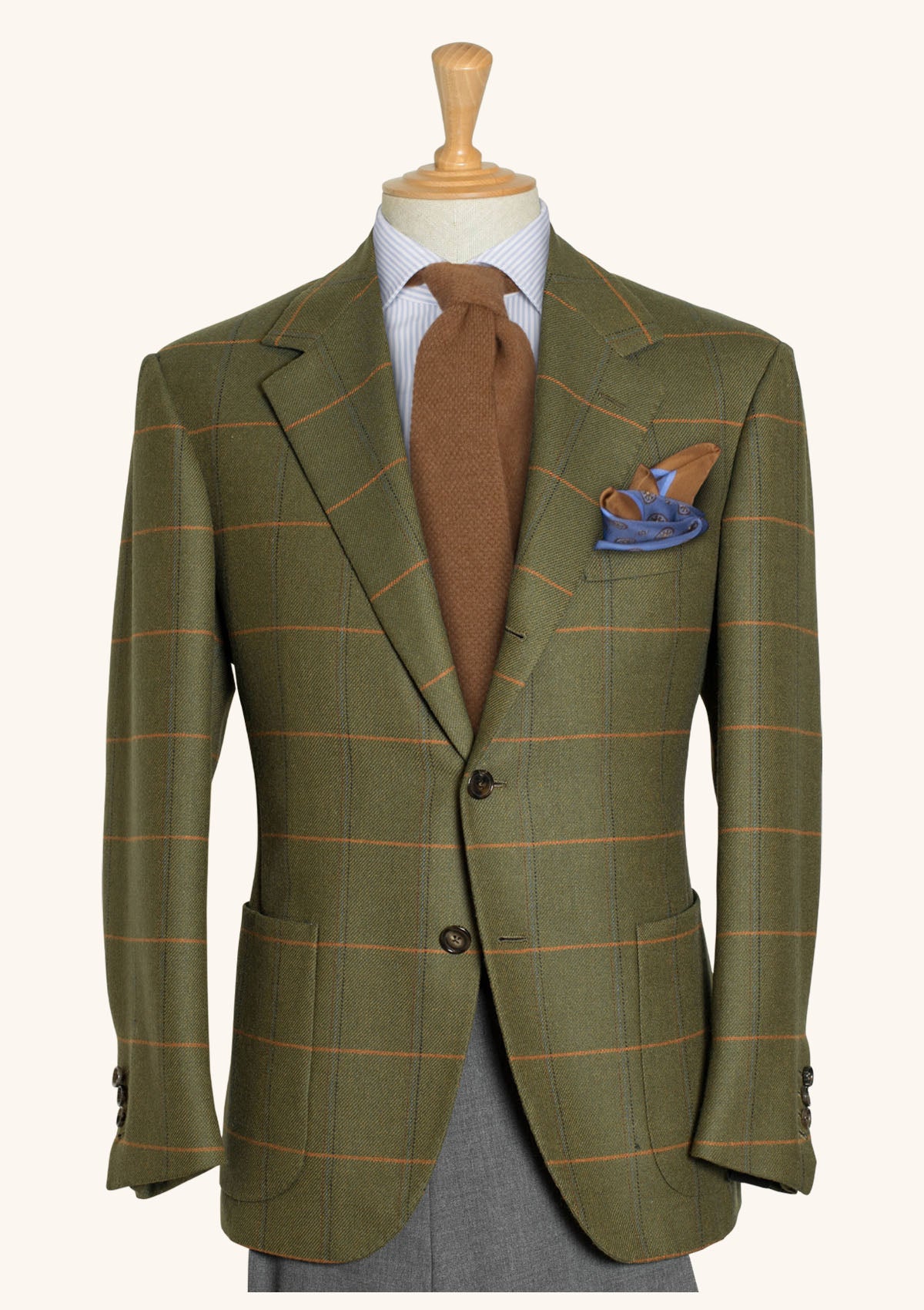 Green Tweed Unstructured Jacket