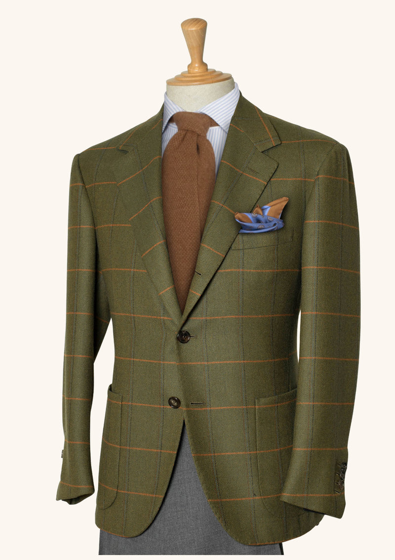 Green Tweed Unstructured Jacket