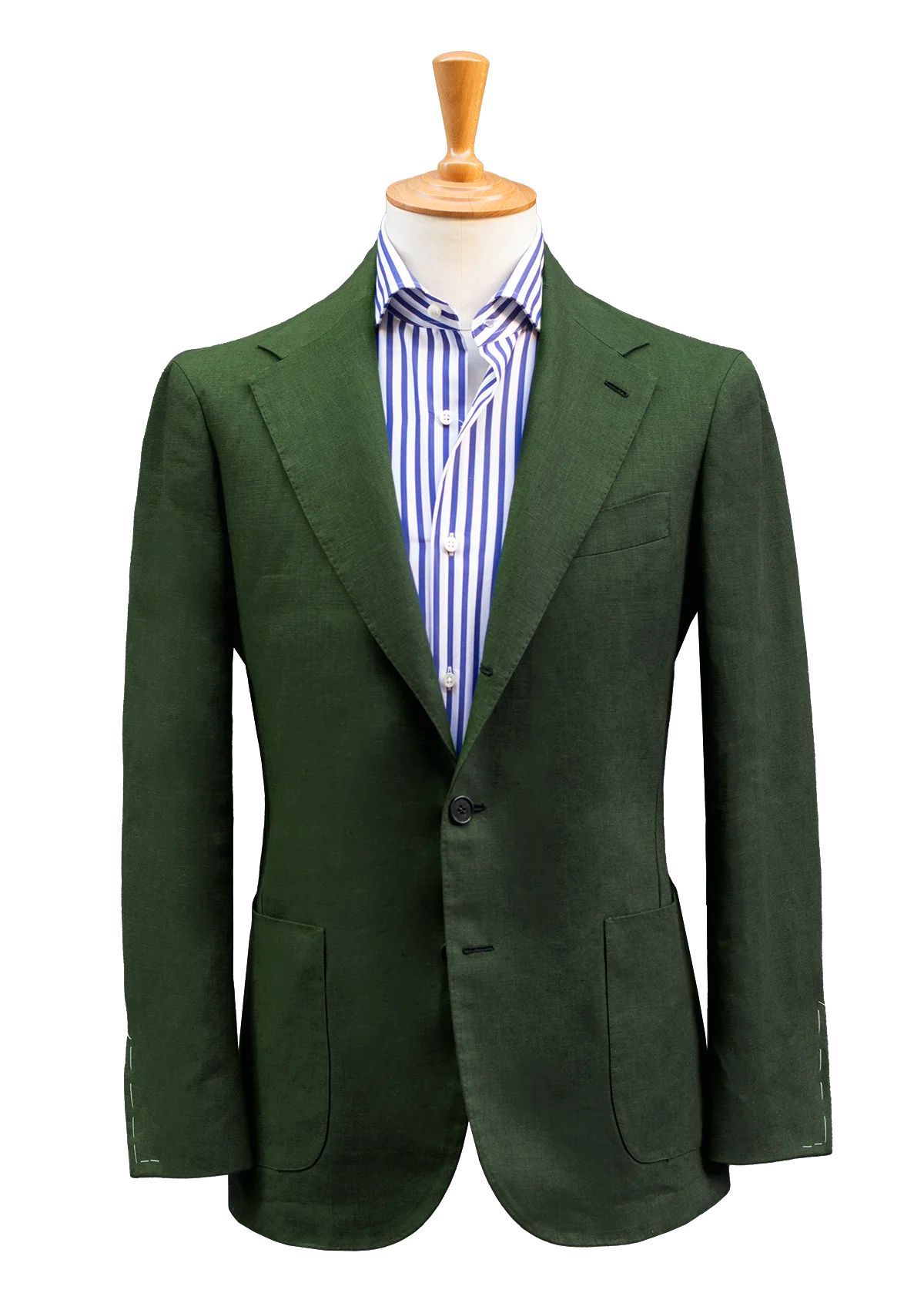 Deconstructed Green Linen Jacket