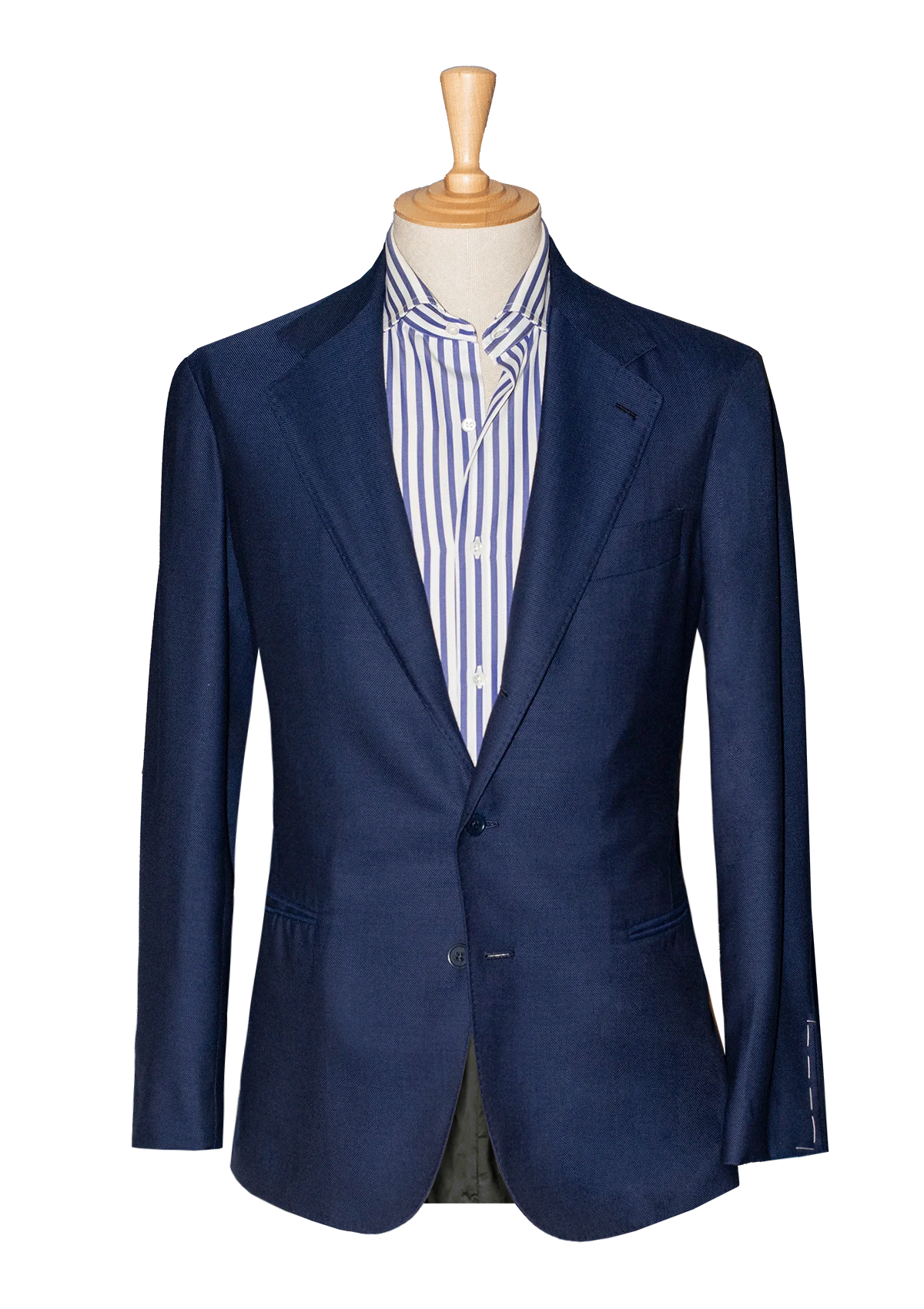 Blue Unstructured Hopsack Jacket