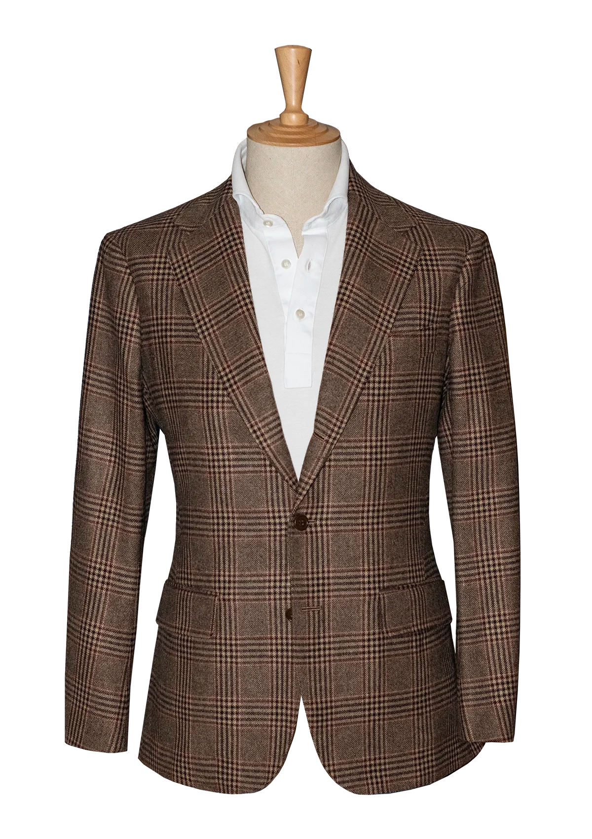 Brown Prince of Wales Unstructured Jacket