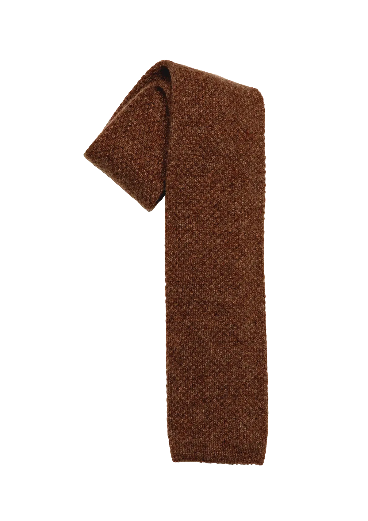 Brown Wool Maglia Tie