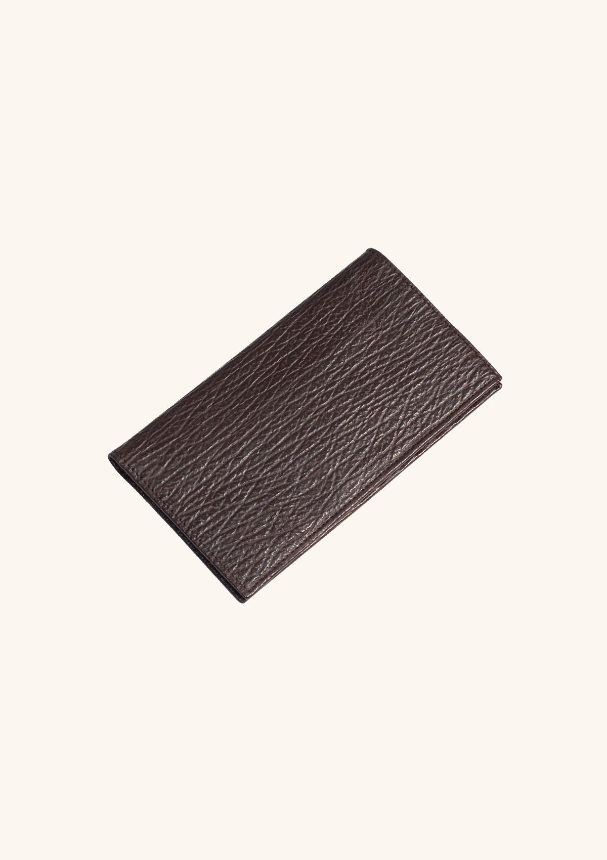 Dark Brown Shark Leather Fold Wallet