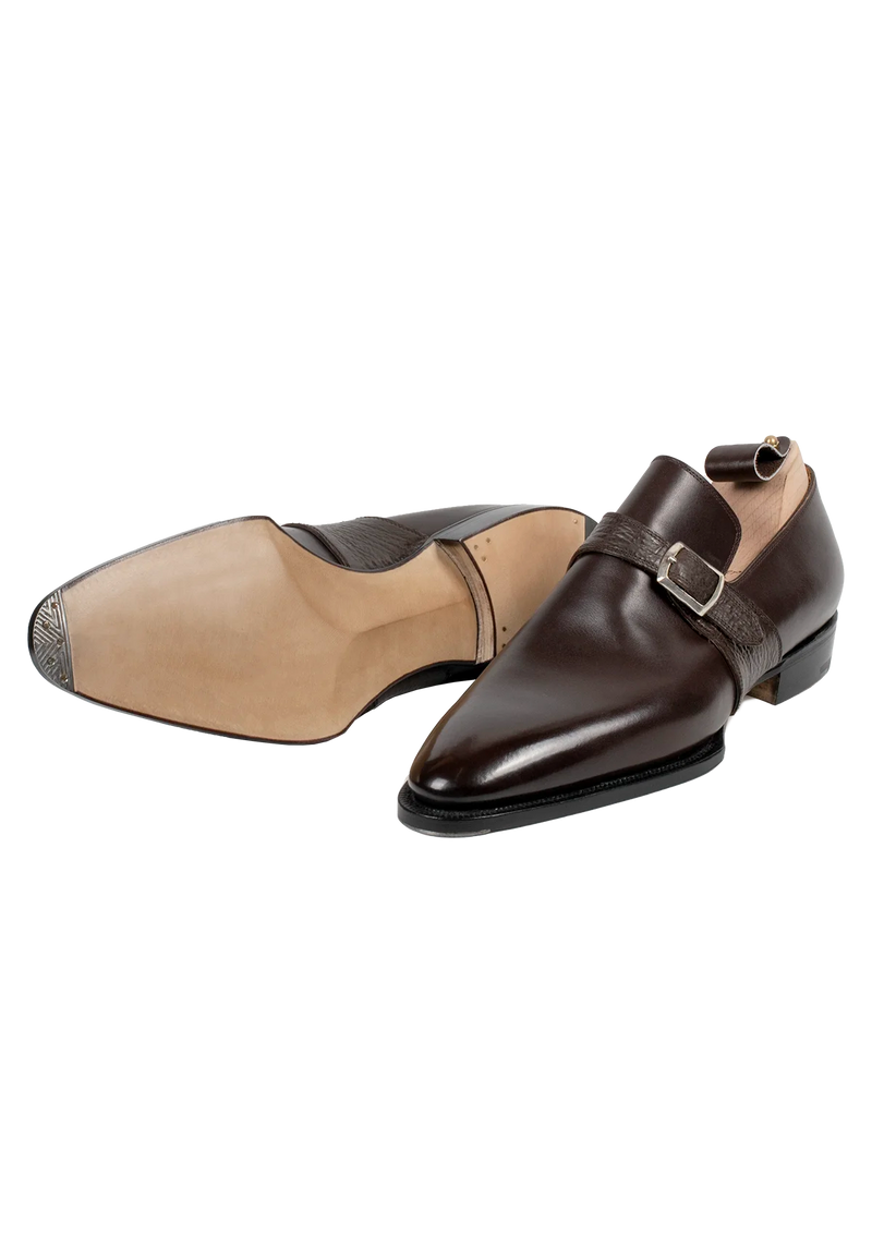 Dark Brown Monk Strap Shoes