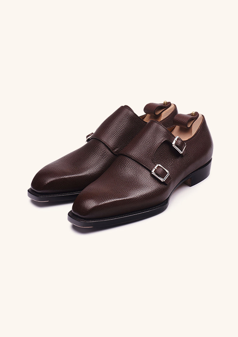 Brown Double Monk Strap Shoes