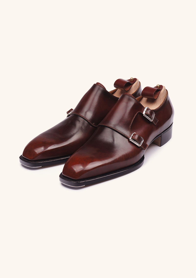 Brown Double Monk Strap Shoes