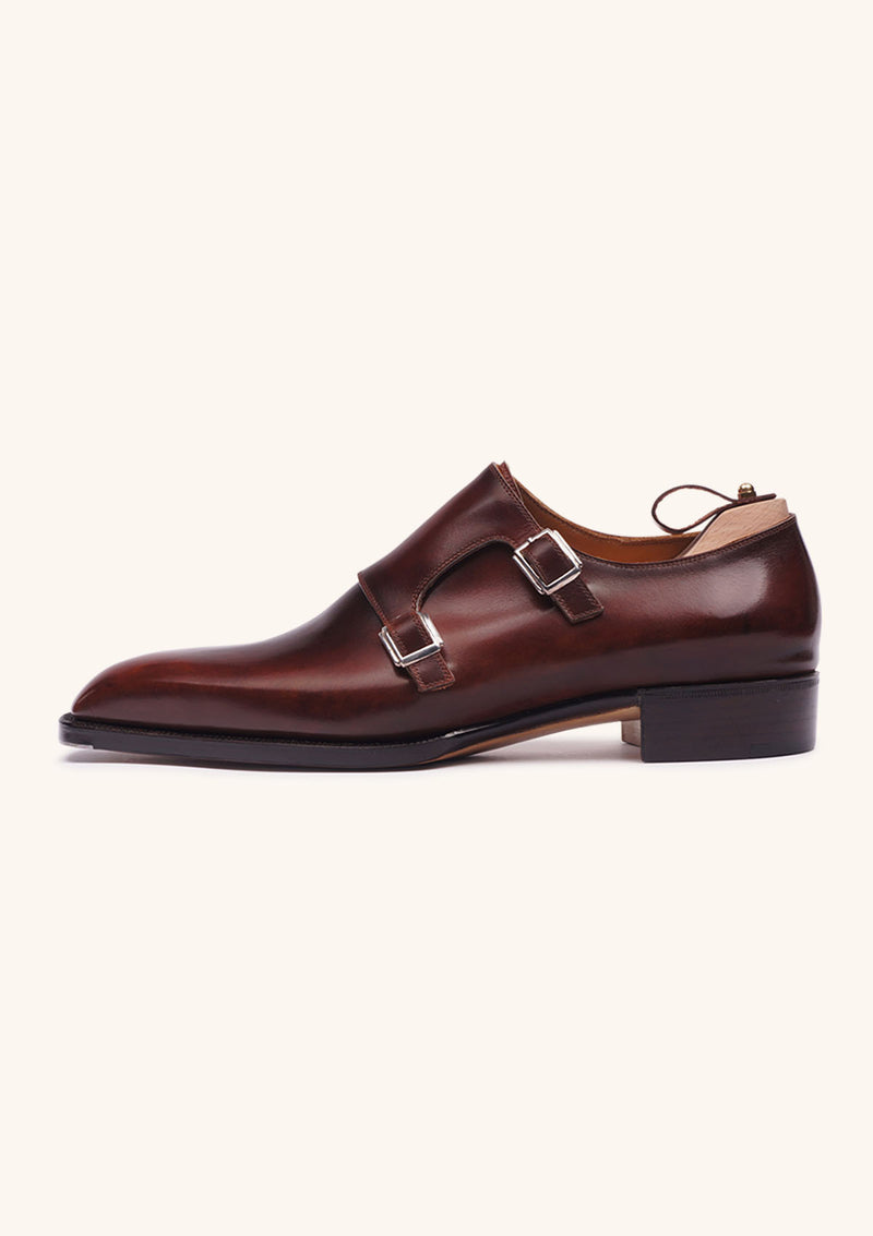 Brown Double Monk Strap Shoes