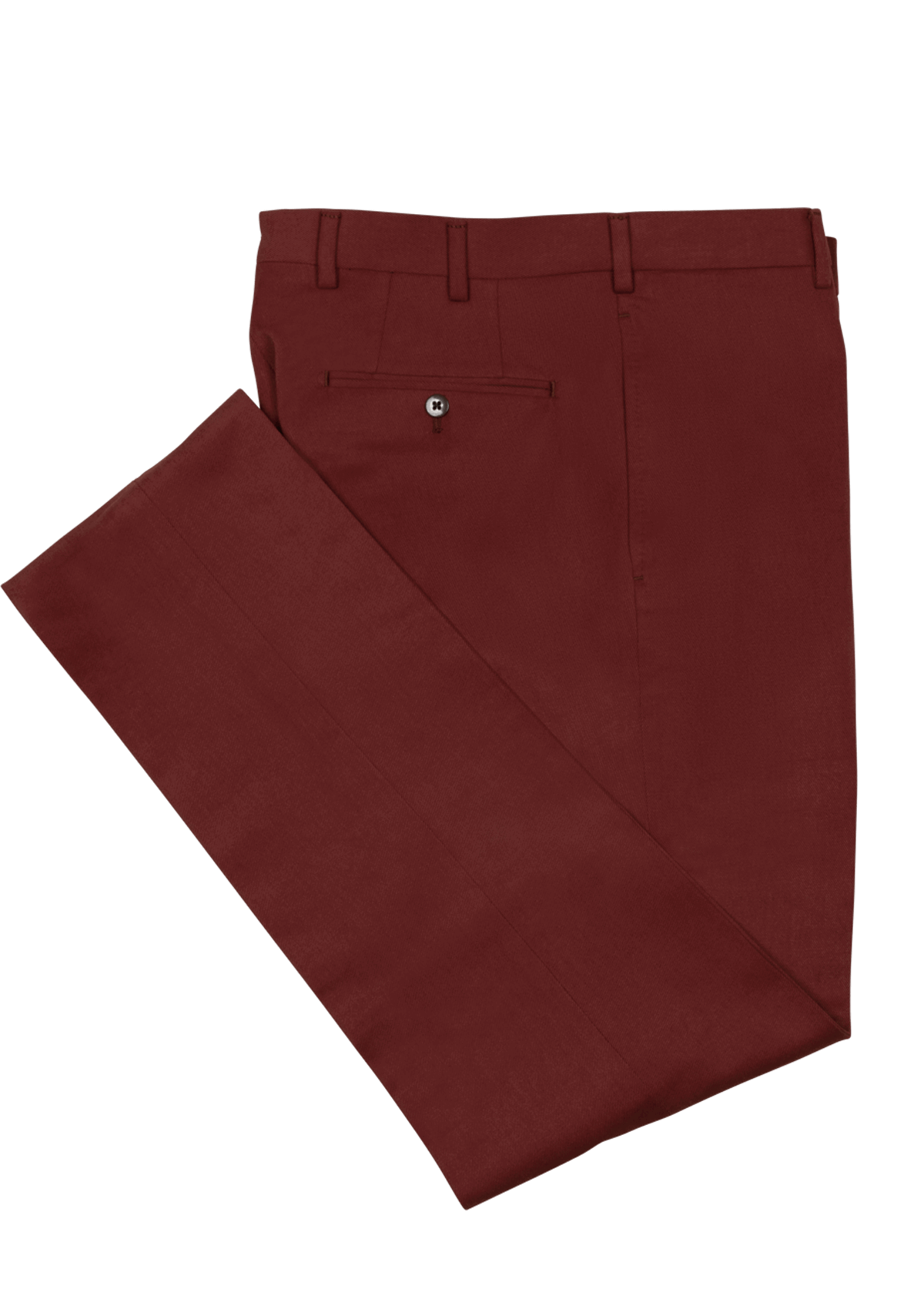 Red Fustagno Cotton Gabardine Trousers