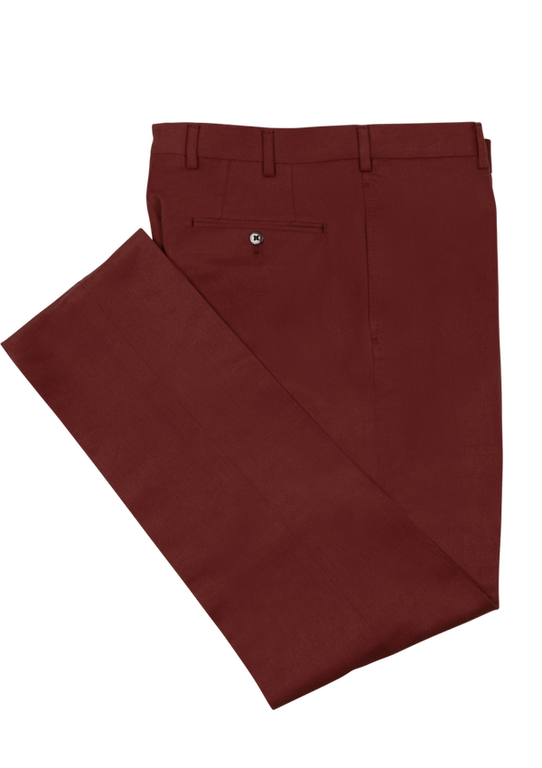 Red Fustagno Cotton Gabardine Trousers
