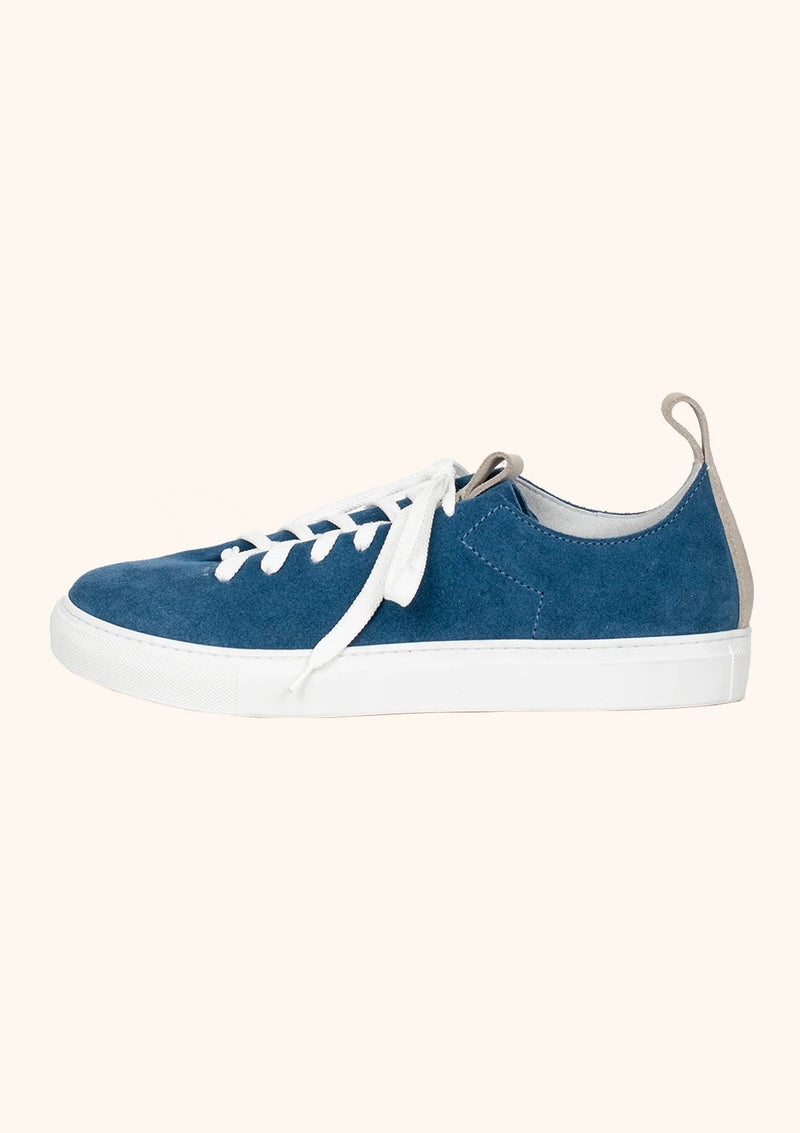Marine Blue Suede Wholecut Sneakers