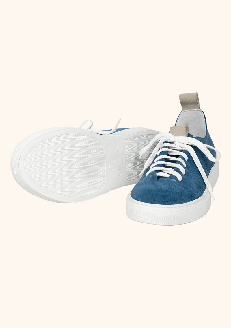 Marine Blue Suede Wholecut Sneakers