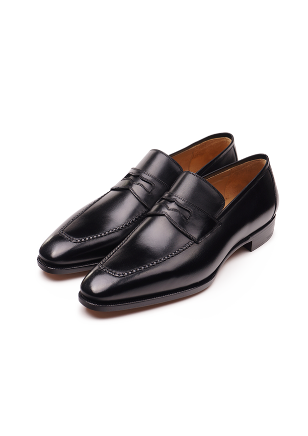 Black Penny loafers]