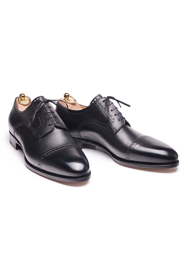 Black Five eyelet captoe derby