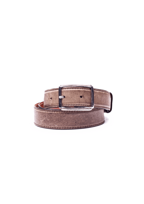 Beige Kudu Leather Belt