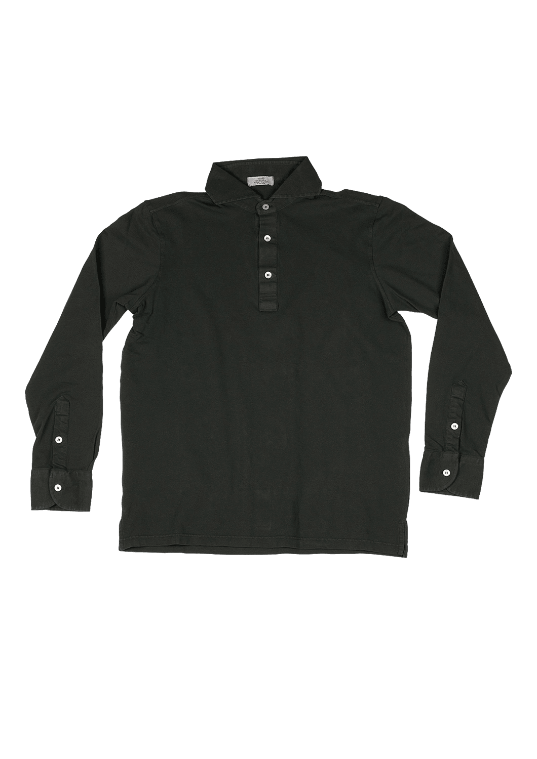 English Green Stone Washed Cotton Polo Shirt