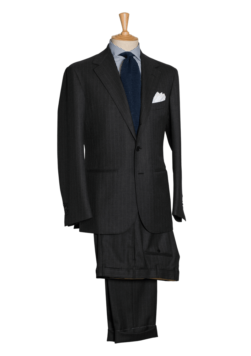 Grey Pinstriped Wool Suit