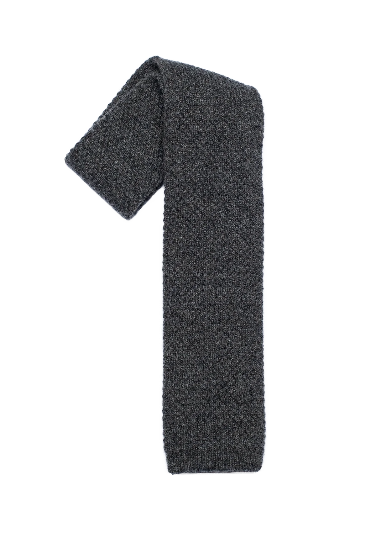 Anthracite Grey Wool Maglia Tie