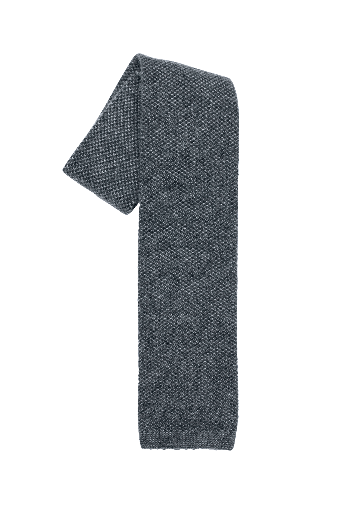 Grey Melange Wool Maglia Tie, Pattern 10