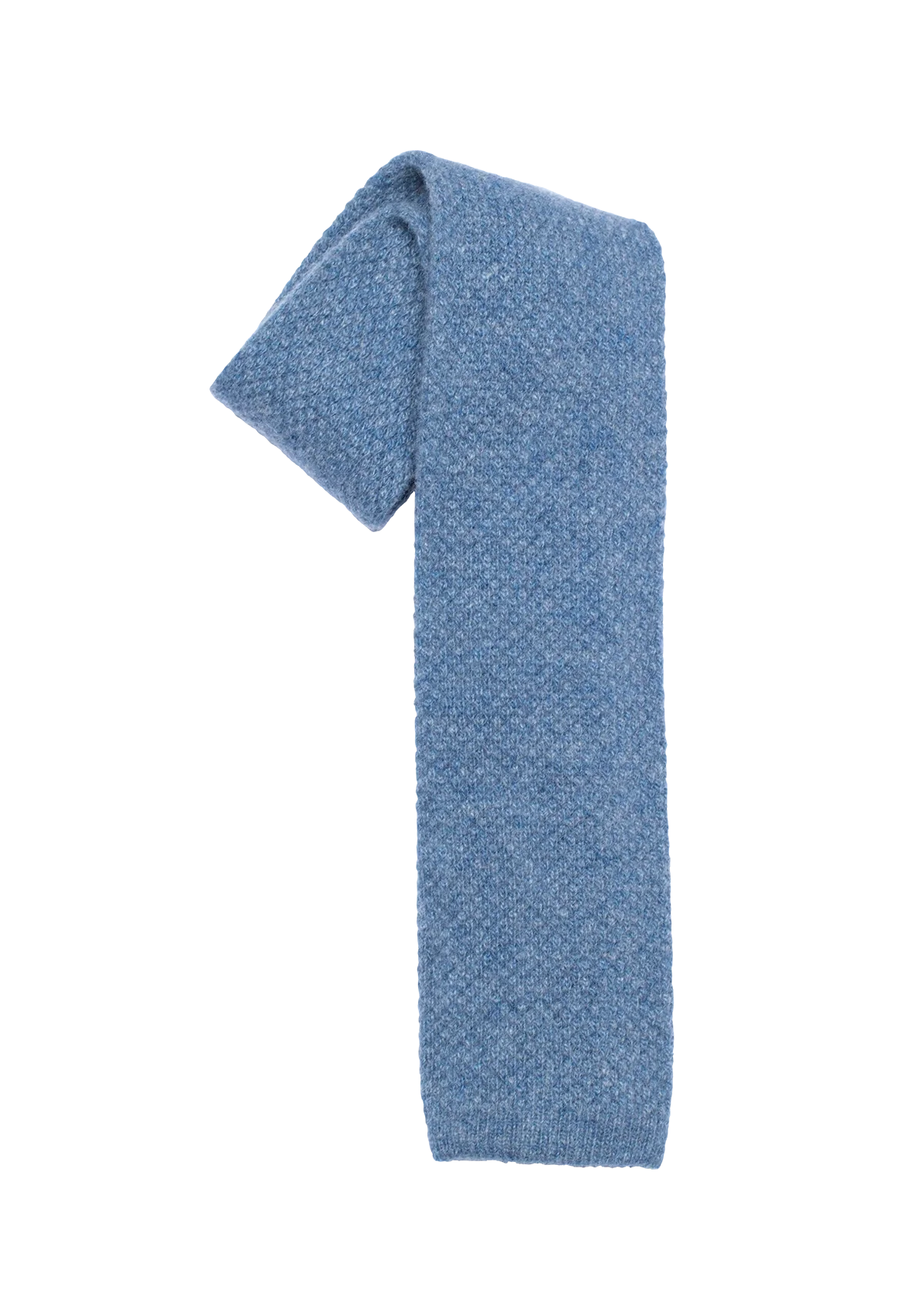 Sky Blue Melange Wool Maglia Tie