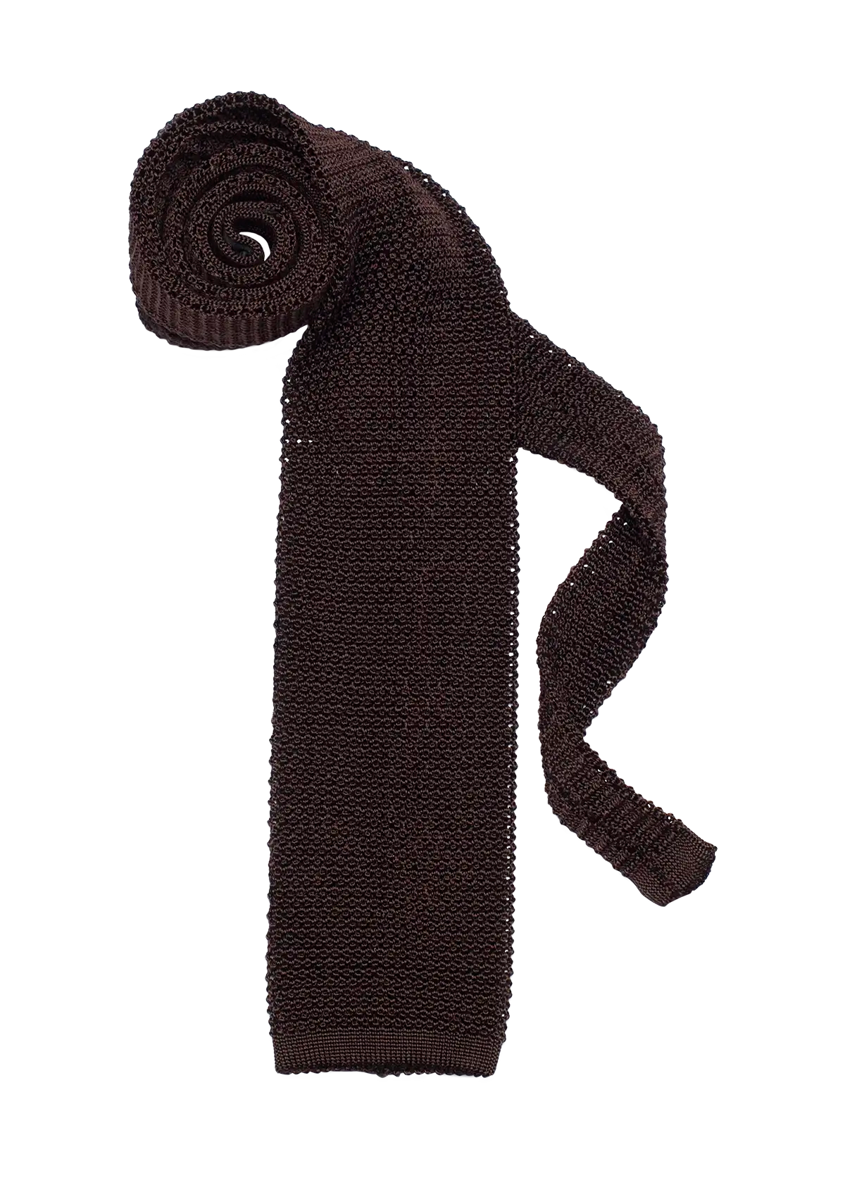 Dark Brown Silk Maglia Tie