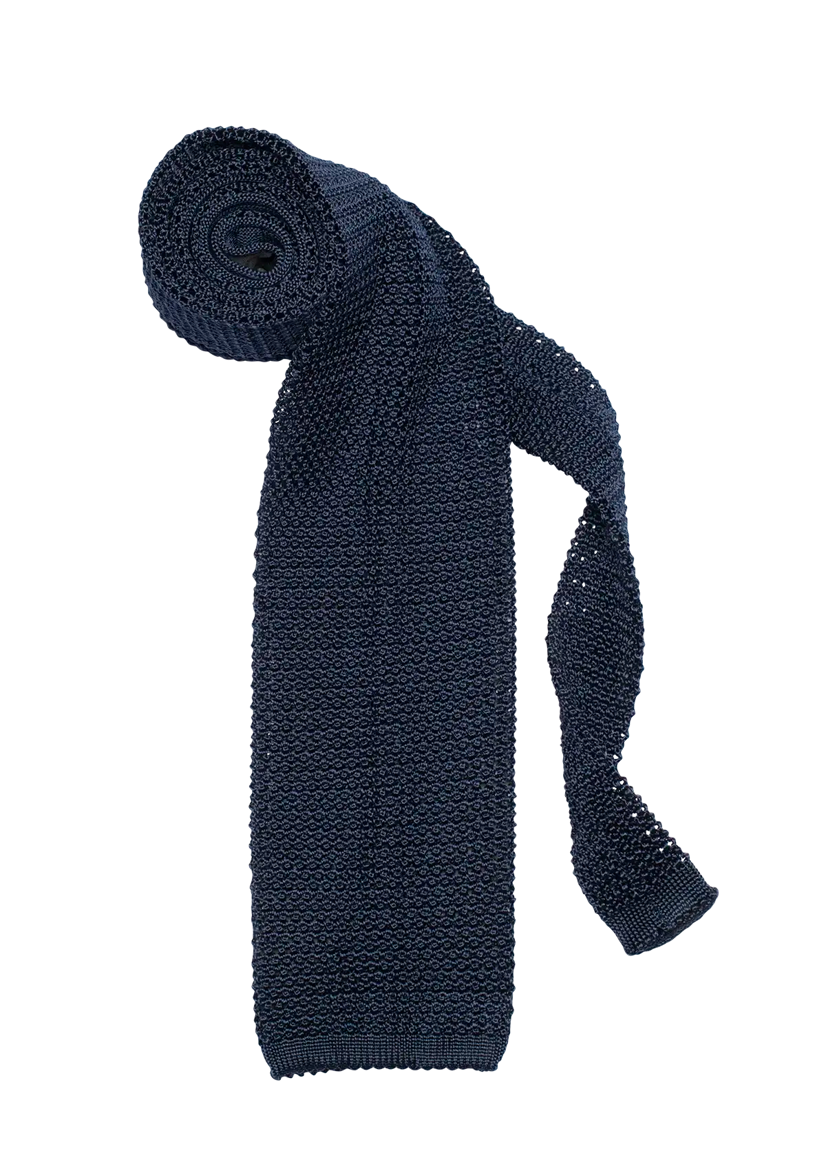Dark Azure Silk Maglia Tie