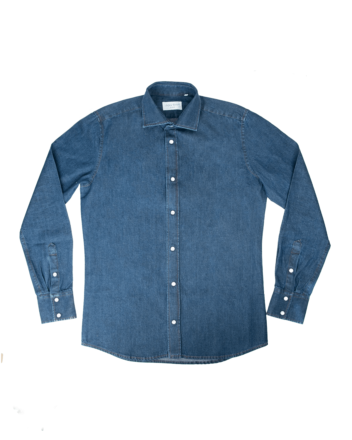 Dark Wash Cotton Denim Shirt