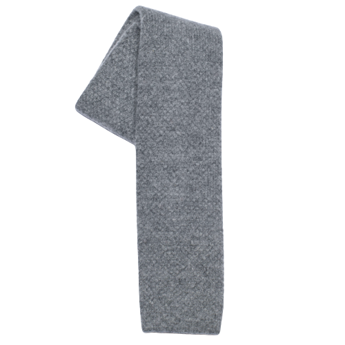 Light Grey Wool Maglia Tie