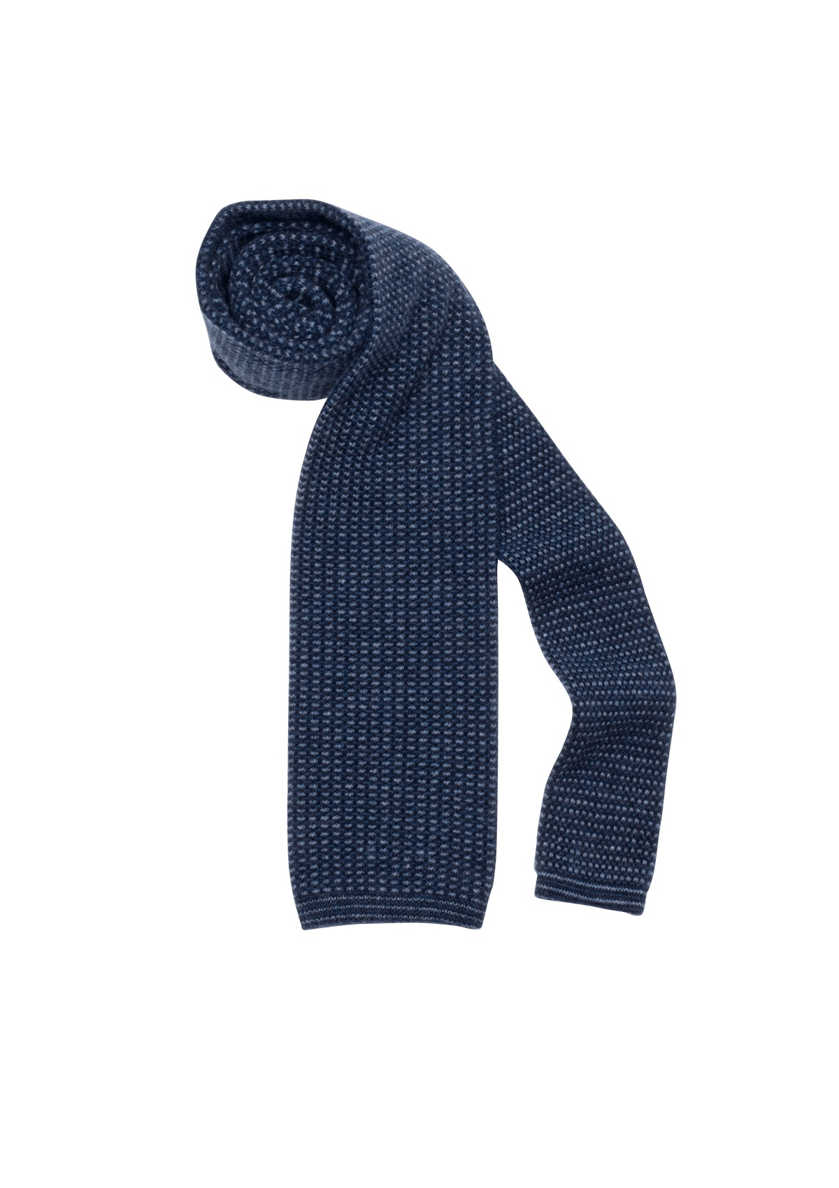 Blue & Azure Wool Maglia Tie, Pattern 1