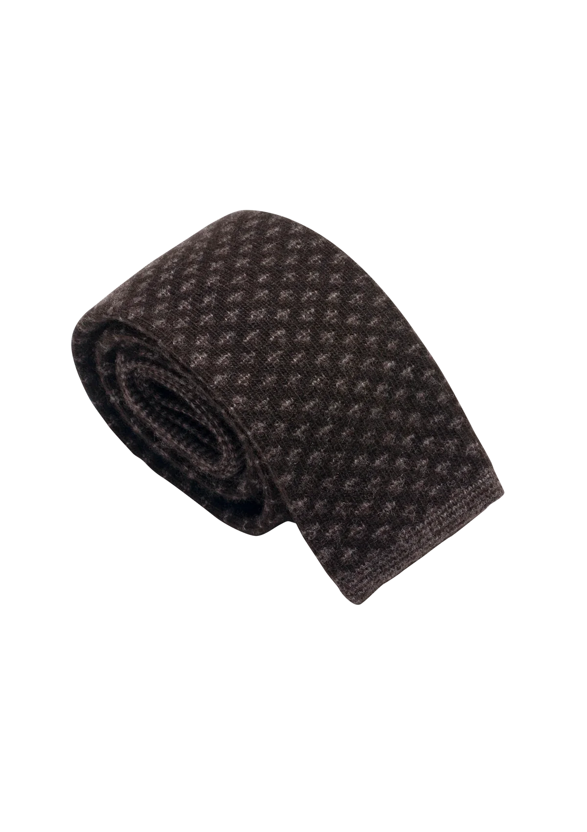 Brown & Beige Wool Maglia Tie, Pattern 8