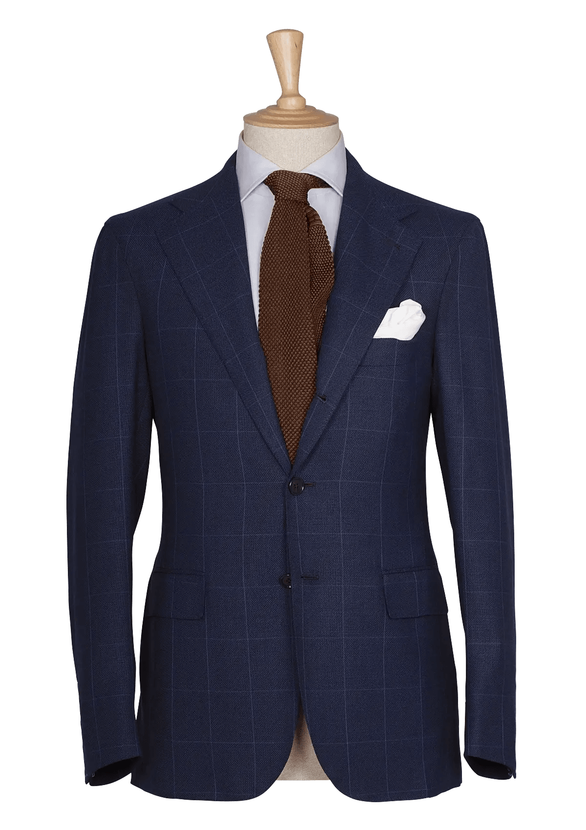 Blue Unstructured Blazer with check pattern