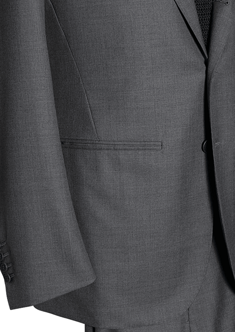 Plain Grey Men's Wool Suit