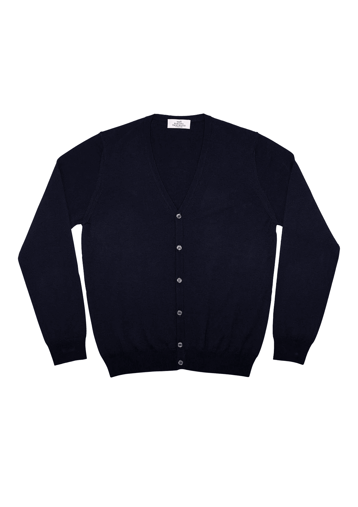 Blue Merino Wool Cardigan