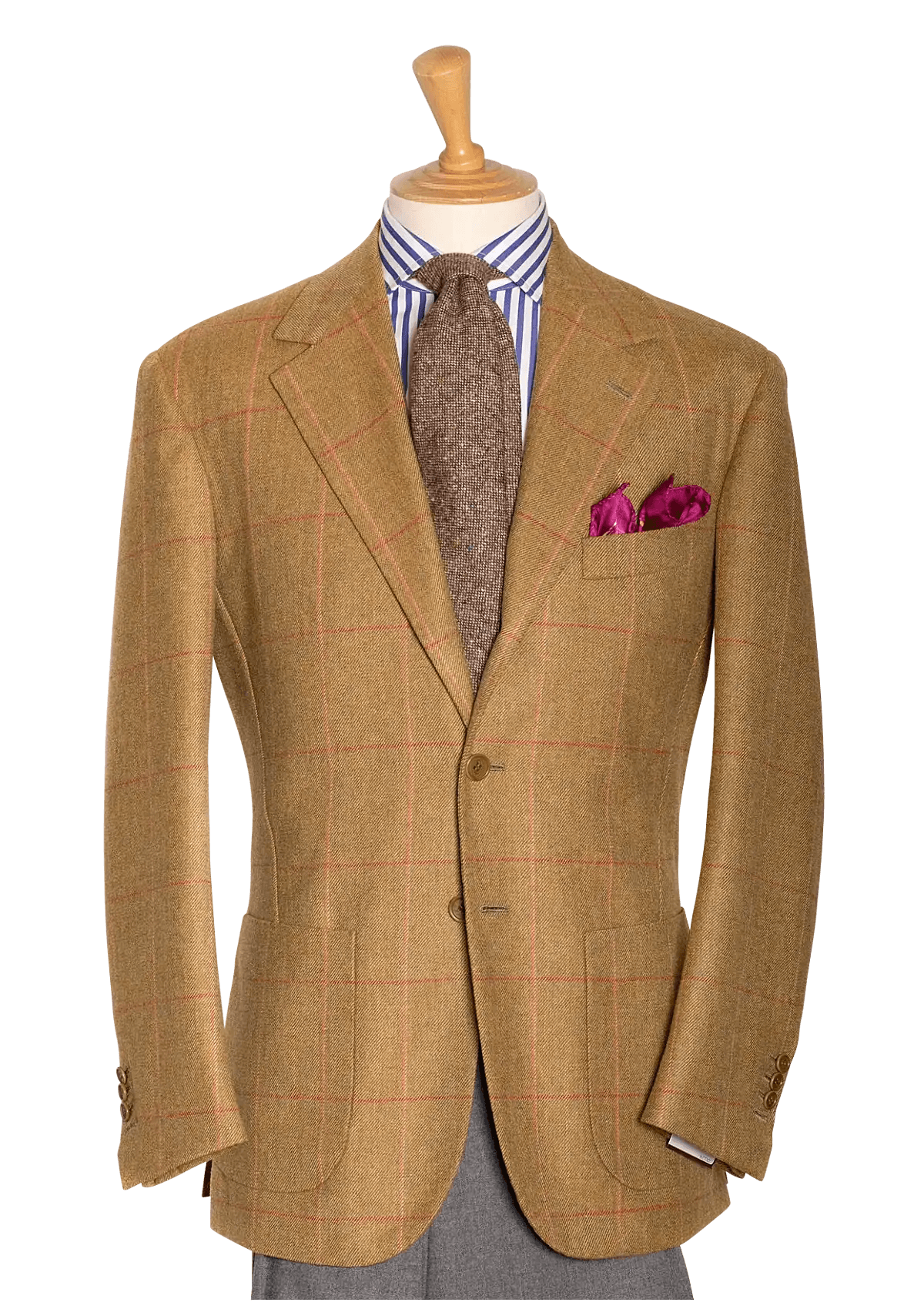 Men's Brown Tweed Pane Jacket