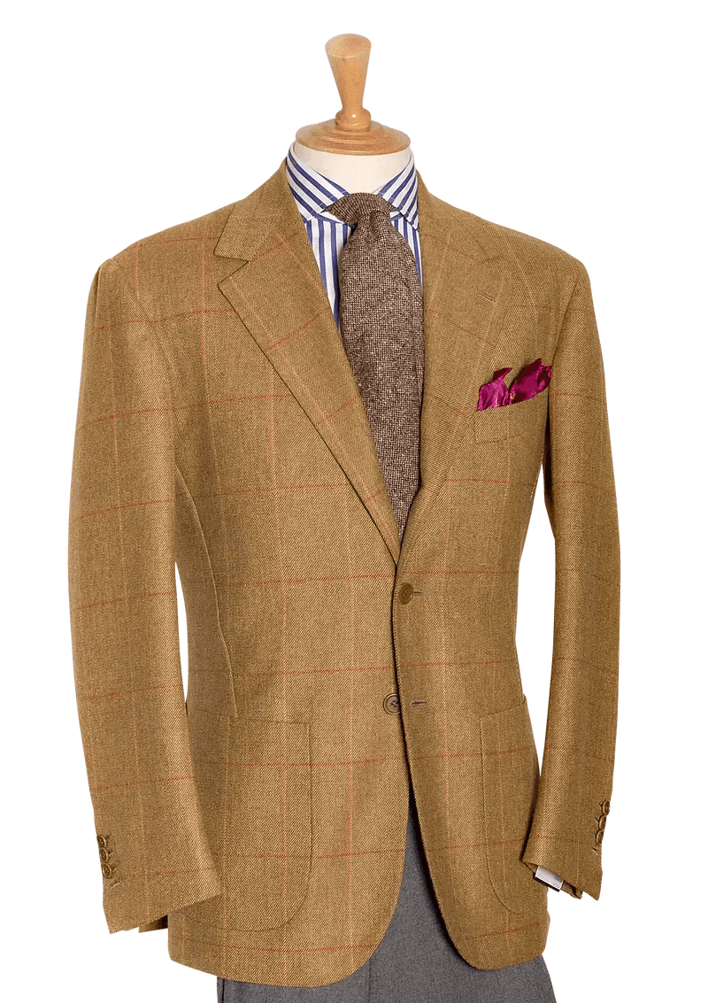 Men's Brown Tweed Pane Jacket