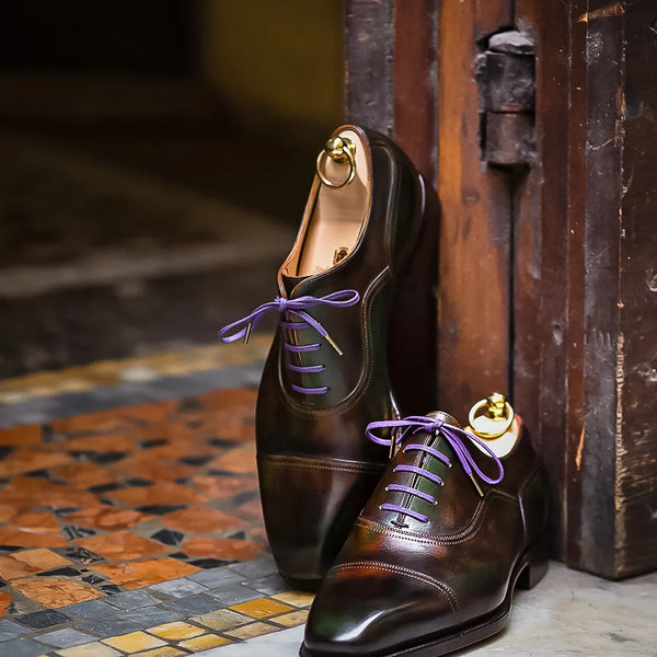 Stefano Bemer x Valextra レザーシューズ Black Cap Toe Oxford shoes Stefano Bemer x Valextra レザーシューズ Black Cap Toe Oxford shoes