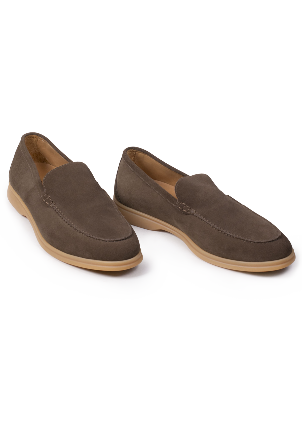 Brown Suede Stefano Bemer Walk Loafers