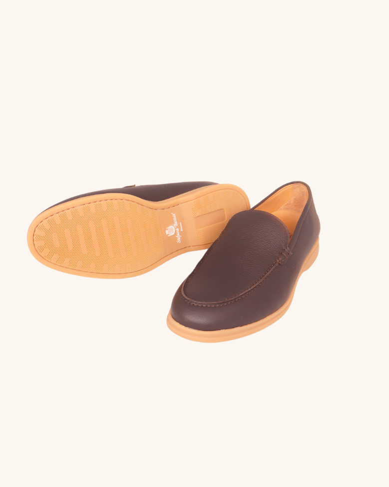 Brown Deerskin Bemer Walk Loafers
