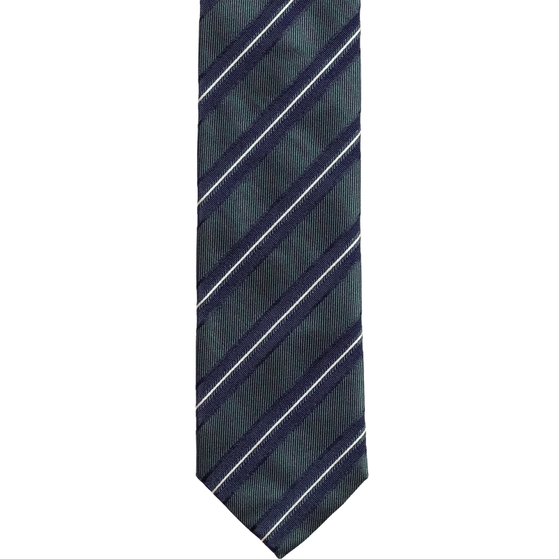 Three-fold regimental silk tie