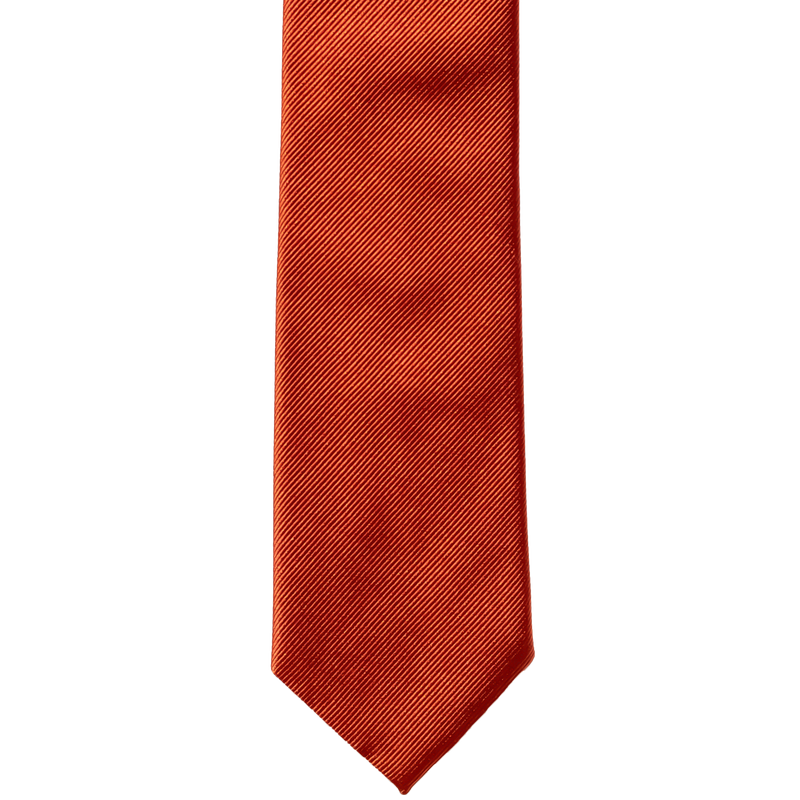 Three-fold solid-colour silk tie