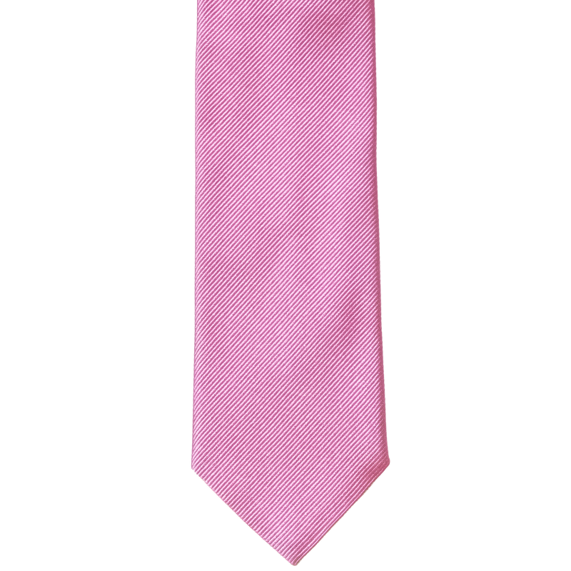 Three-fold solid-colour silk tie