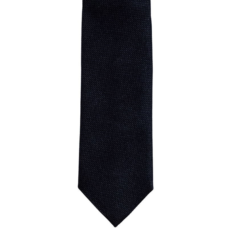 Three-fold solid-colour silk tie